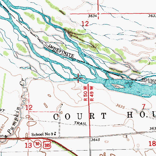 Topographic Map of Pumpkin Creek, NE