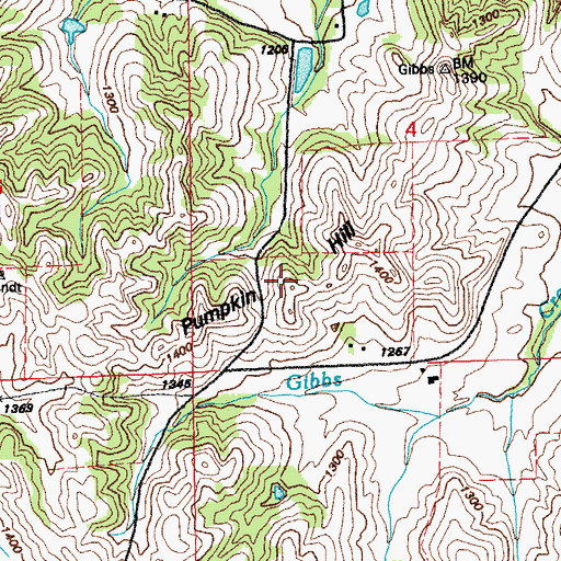 Topographic Map of Pumpkin Hill, NE