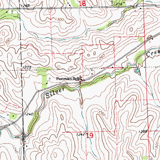 Topographic Map of Putman School, NE