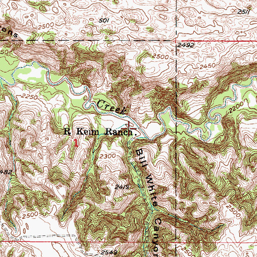Topographic Map of R Keim Ranch, NE