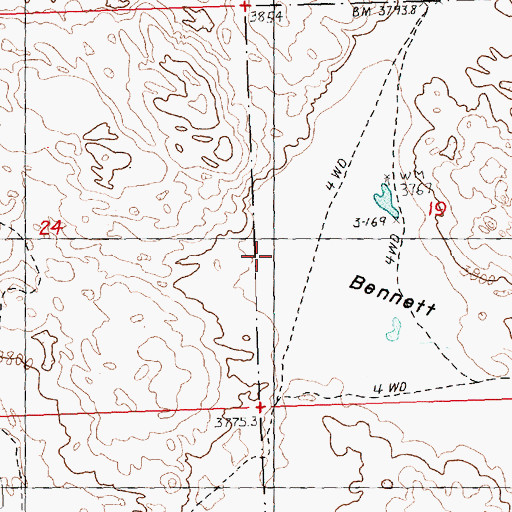 Topographic Map of Rackett Church, NE
