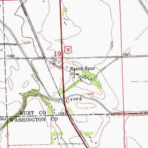 Topographic Map of Ranch Spur, NE