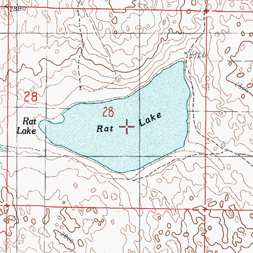 Topographic Map of Rat Lake, NE