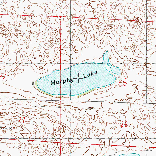 Topographic Map of Murphy Lake, NE