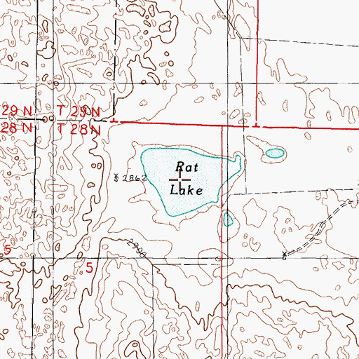 Topographic Map of Rat Lake, NE