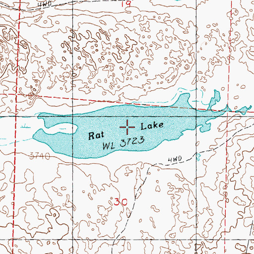Topographic Map of Rat Lake, NE