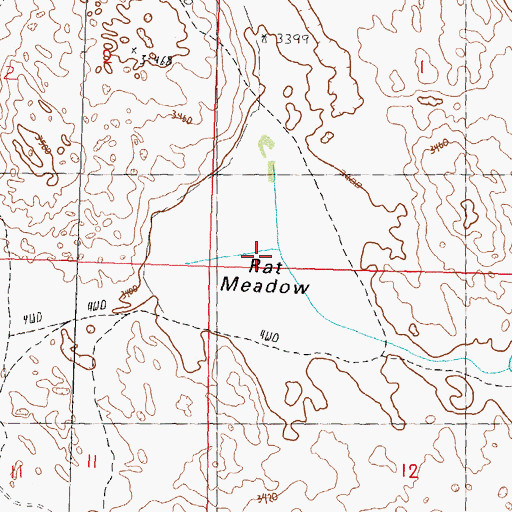 Topographic Map of Rat Meadow, NE