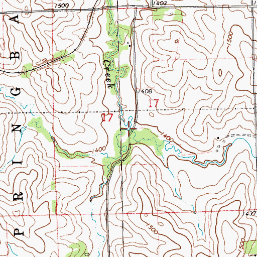Topographic Map of Rattlesnake Creek, NE