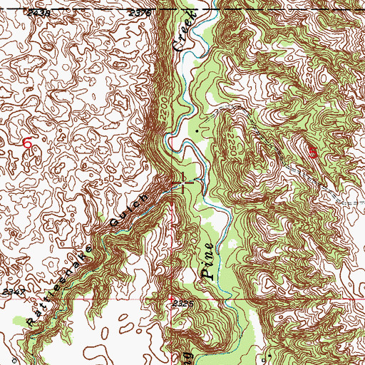 Topographic Map of Rattlesnake Gulch, NE
