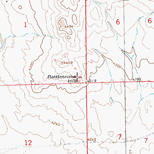 Topographic Map of Rattlesnake Hill, NE