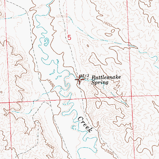 Topographic Map of Rattlesnake Spring, NE