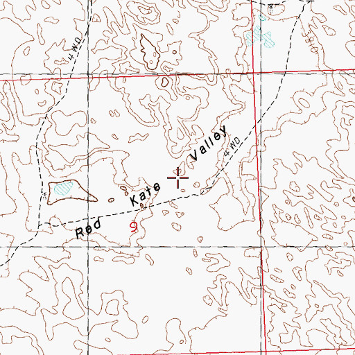 Topographic Map of Red Kate Valley, NE