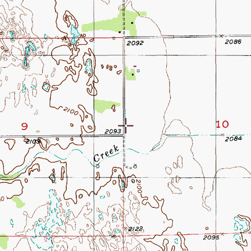 Topographic Map of Red Top School, NE