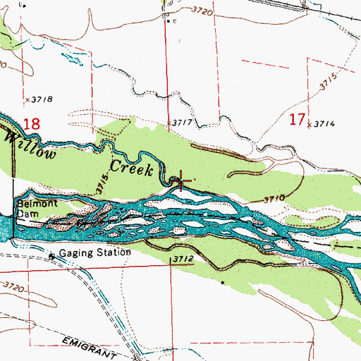 Topographic Map of Red Willow Creek, NE