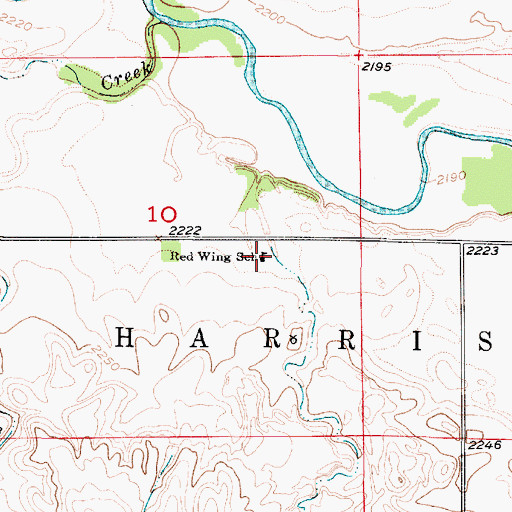 Topographic Map of Red Wing School (historical), NE