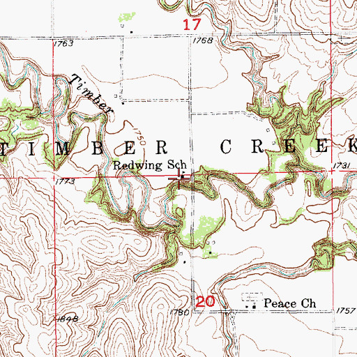 Topographic Map of Redwing School (historical), NE