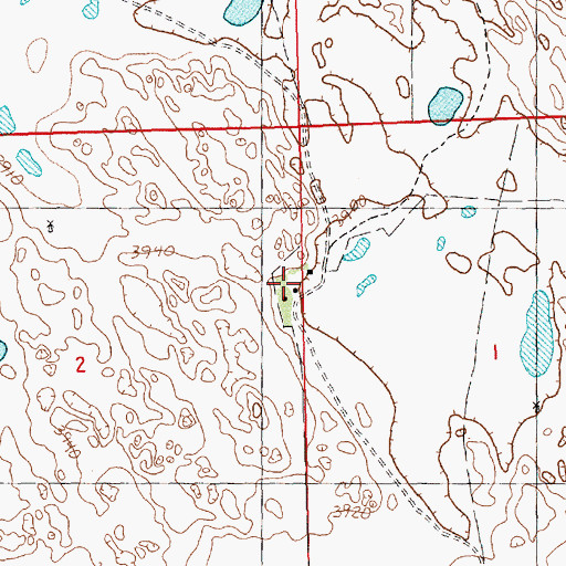 Topographic Map of Reed Ranch, NE