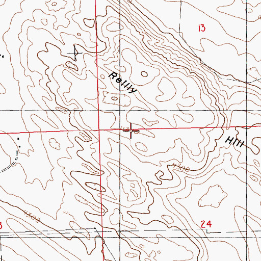 Topographic Map of Reilly Hill, NE