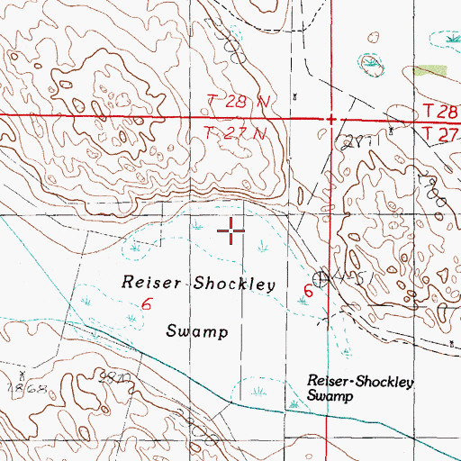Topographic Map of Reiser-Shockley Swamp, NE