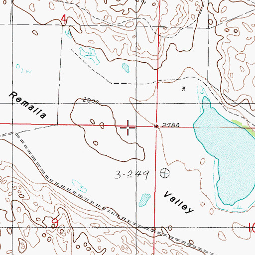 Topographic Map of Remalia Valley, NE