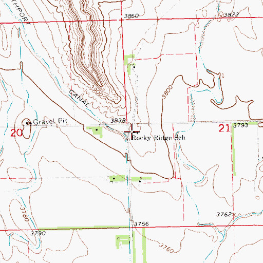 Topographic Map of Ricky Ridge School, NE