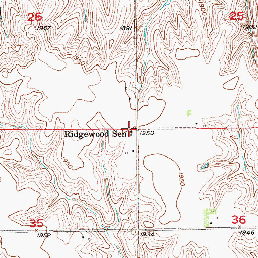 Topographic Map of Ridgewood School (historical), NE