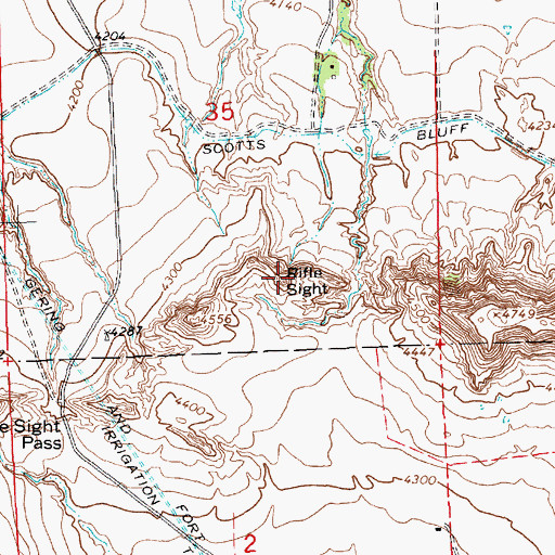 Topographic Map of Rifle Sight, NE