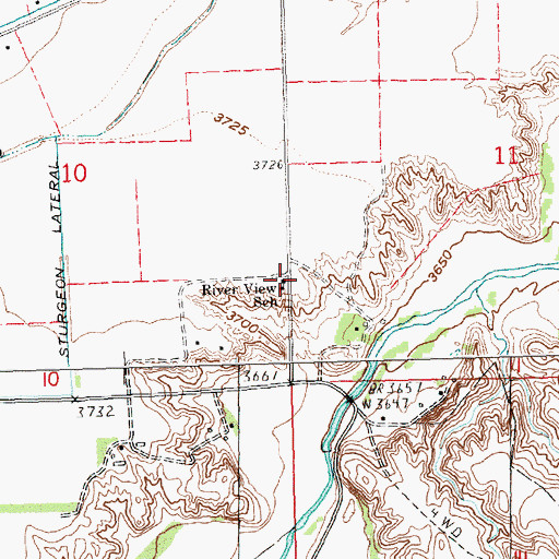 Topographic Map of River View School, NE