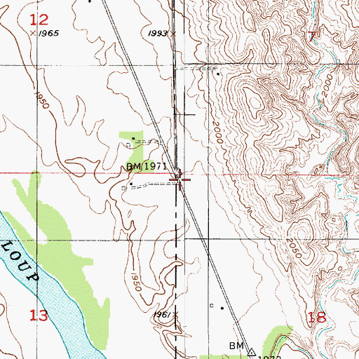 Topographic Map of Riverdale School, NE