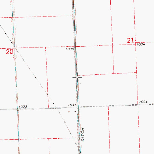 Topographic Map of Riverside Ditch, NE