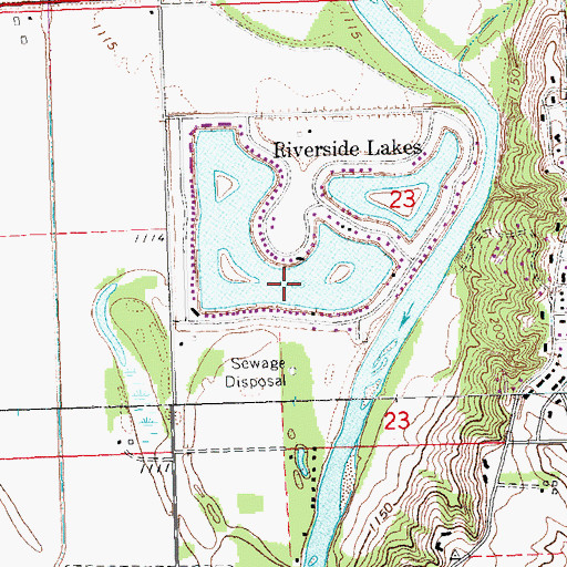 Topographic Map of Riverside Lakes, NE