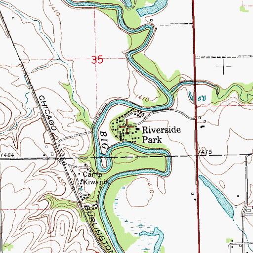 Topographic Map of Riverside Park, NE