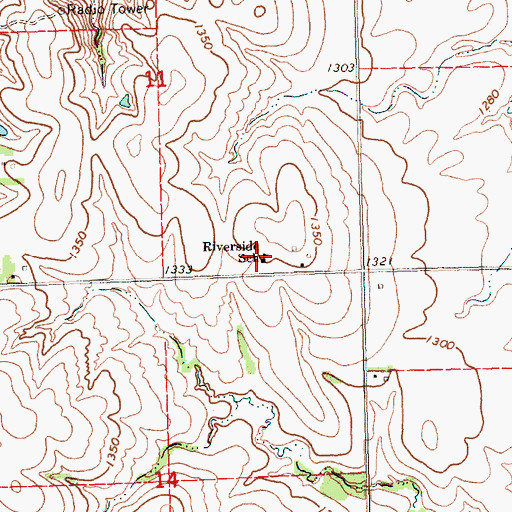 Topographic Map of Riverside School (historical), NE