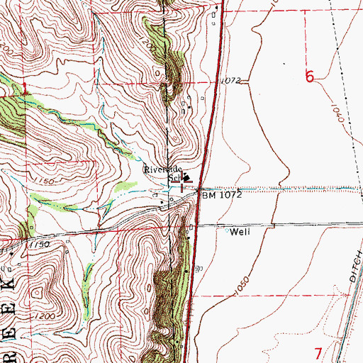 Topographic Map of Riverside School, NE