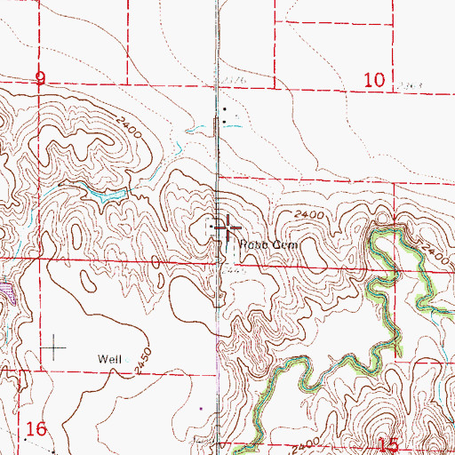 Topographic Map of Robb Cemetery, NE