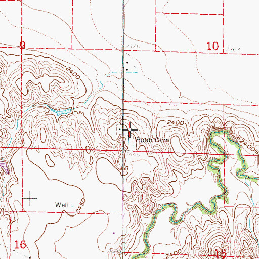 Topographic Map of Robb Cemetery, NE