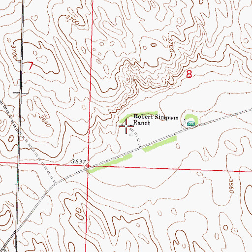 Topographic Map of Robert Simpson Ranch, NE