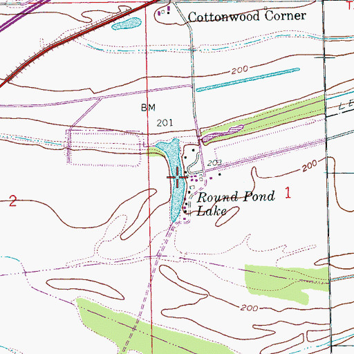 Topographic Map of Round Pond Lake, AR