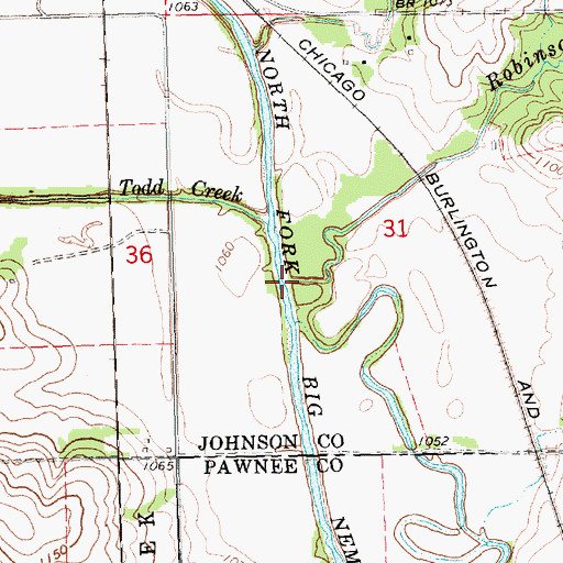 Topographic Map of Robinson Creek, NE