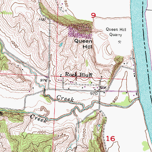 Topographic Map of Rock Bluff, NE