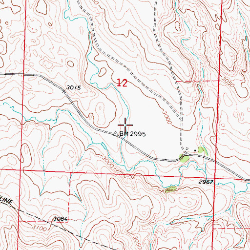 Topographic Map of Rock Canyon, NE