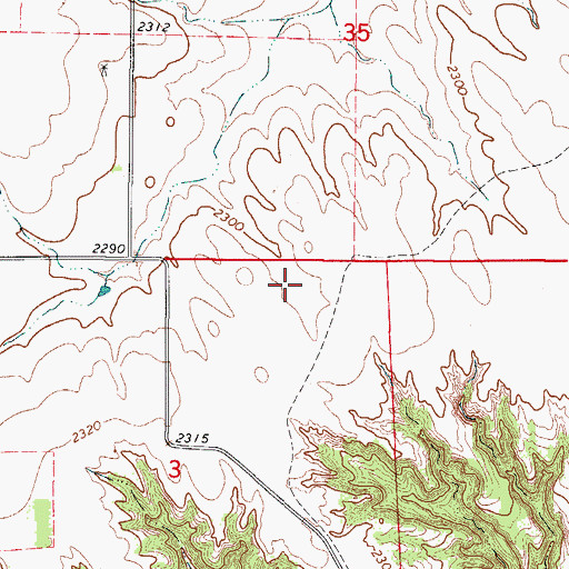 Topographic Map of Rock Creek, NE