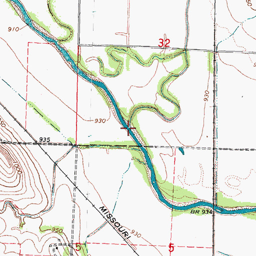 Topographic Map of Rock Creek, NE