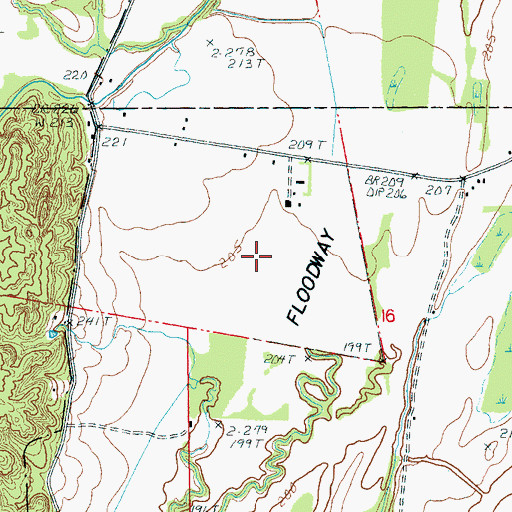 Topographic Map of Saint Francis Floodway, AR