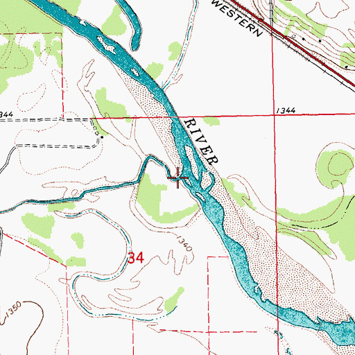 Topographic Map of Rock Creek, NE