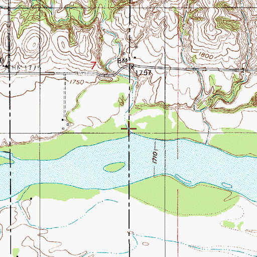 Topographic Map of Rock Creek, NE