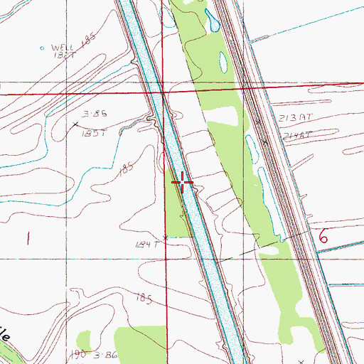 Topographic Map of Saint Francis Floodway, AR