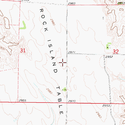 Topographic Map of Rock Island Table, NE