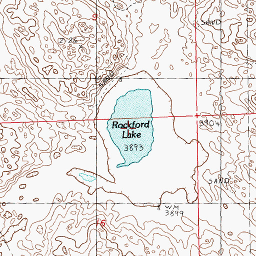 Topographic Map of Rockford Lake, NE