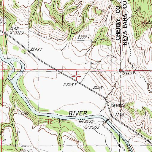 Topographic Map of Rockford School, NE